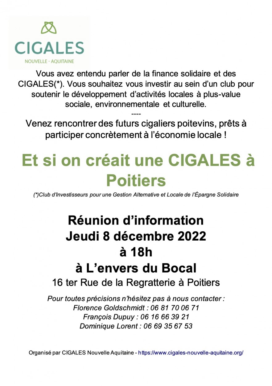 Réunion CIGALES Poitiers